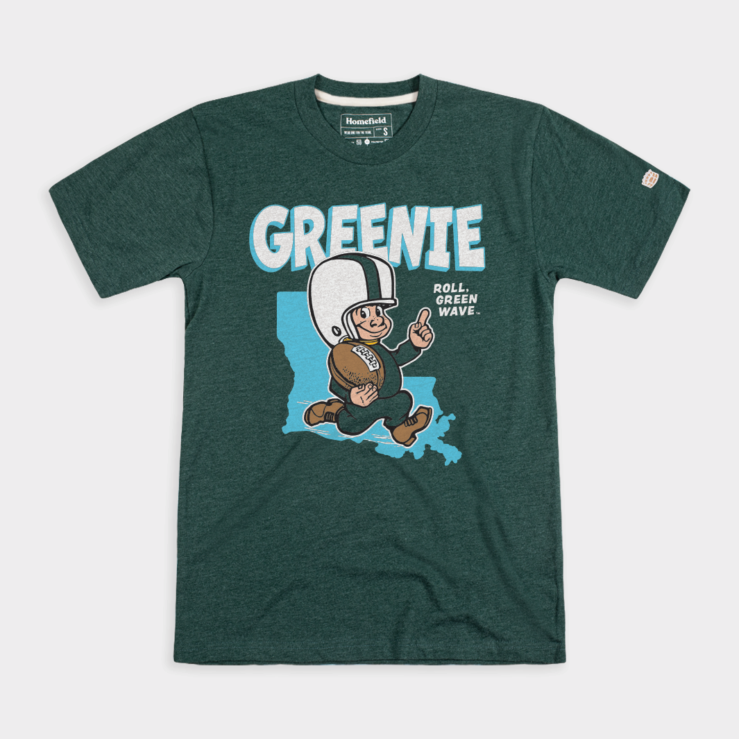 Tulane Green Wave Greenie Vintage-Inspired Throwback Tee