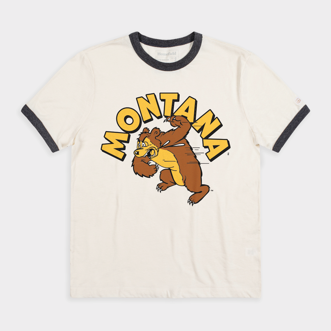 Montana Retro Slobbering Bear Ringer Tee - A Must-Have for Fans!