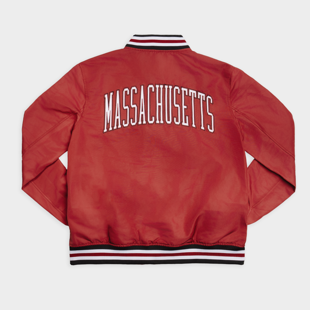 Show Your UMass Pride with the Minutemen Basketball Bomber Jacket