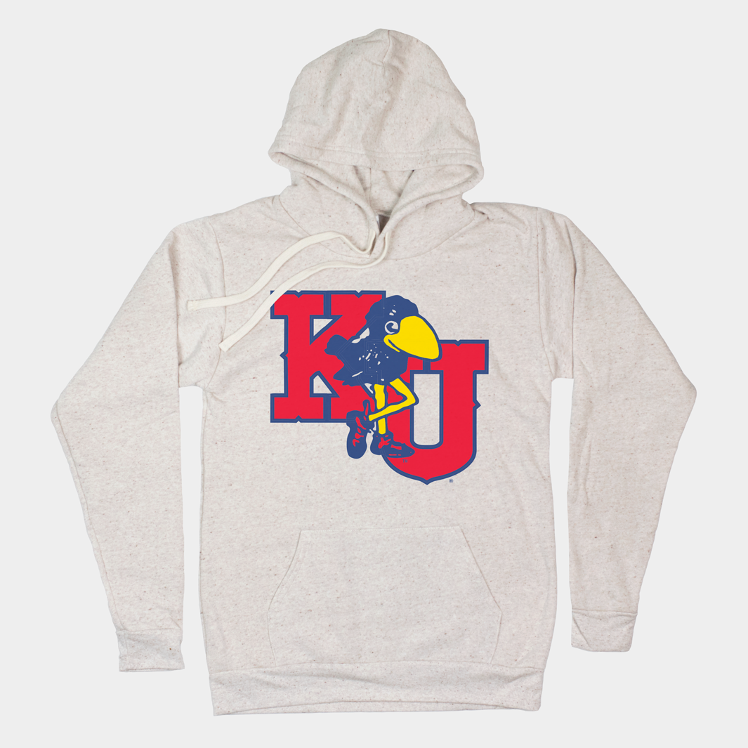 Adorable Vintage Long Leg Jayhawk Hoodie