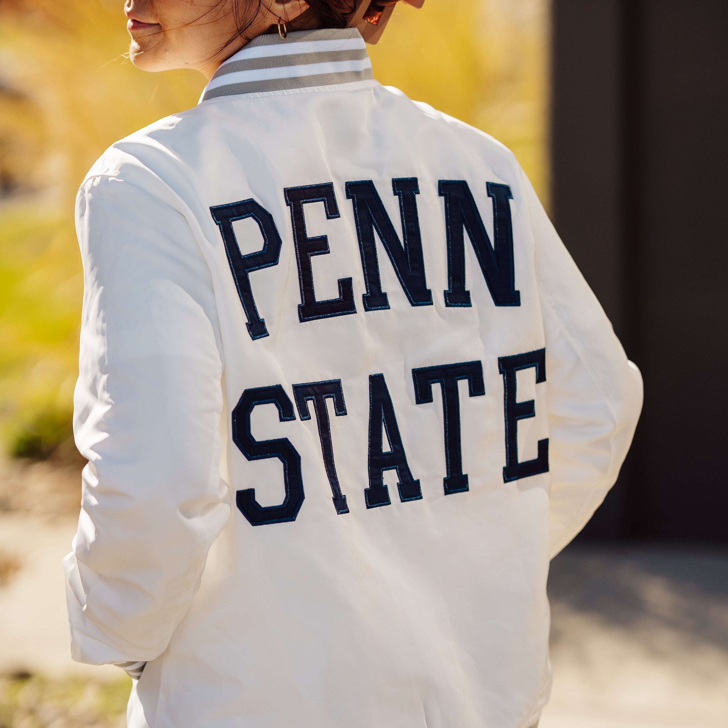 Show Your Penn State Pride with the White Out Bomber Jacket