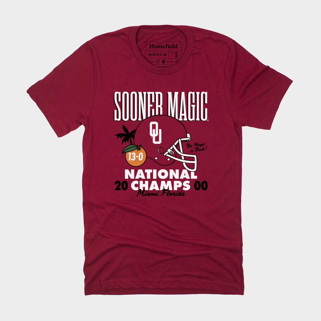 Relive the 2000 National Champs Glory with Sooner Magic Tee