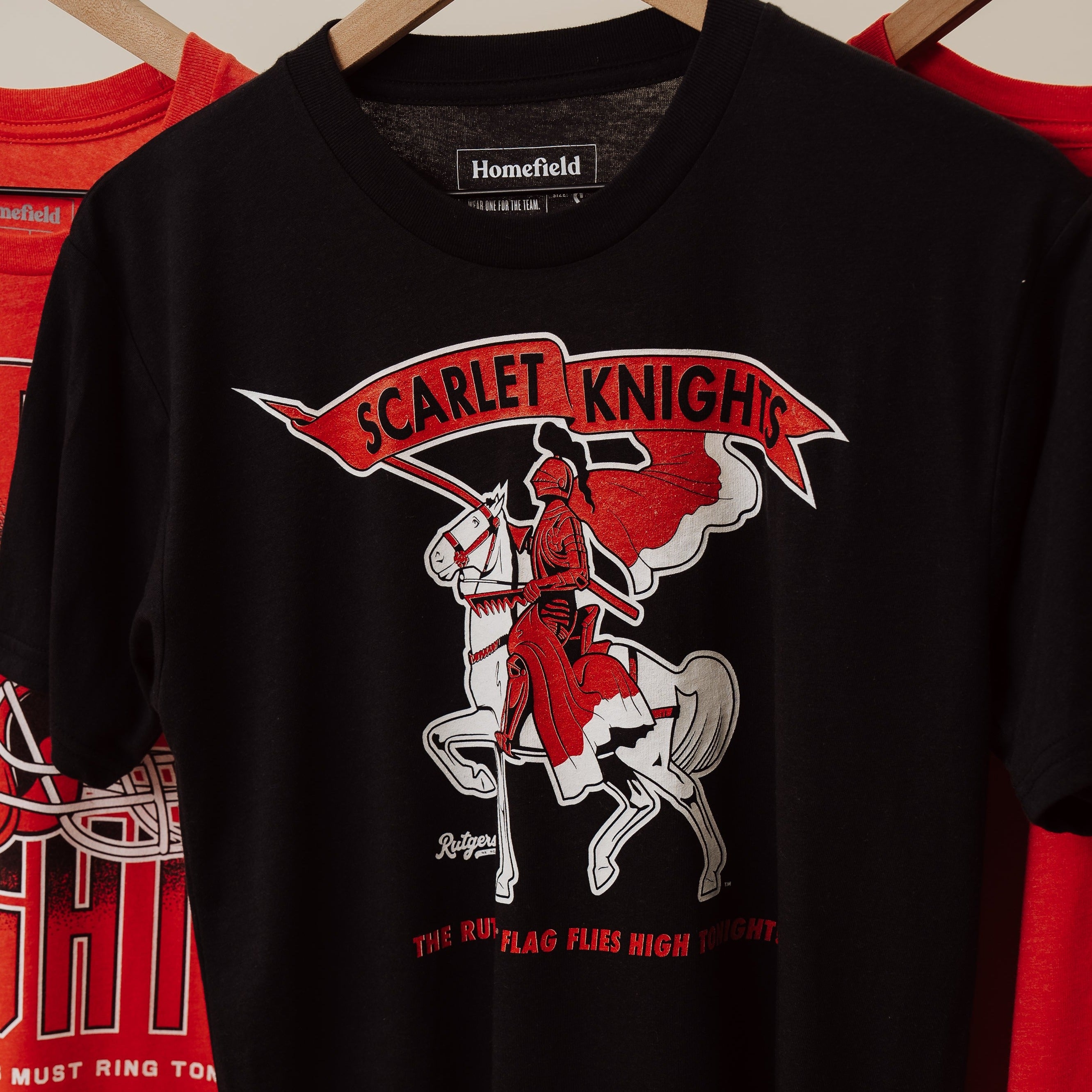 Show Your Rutgers Pride with This Retro Flag Flies High Scarlet Knights Tee