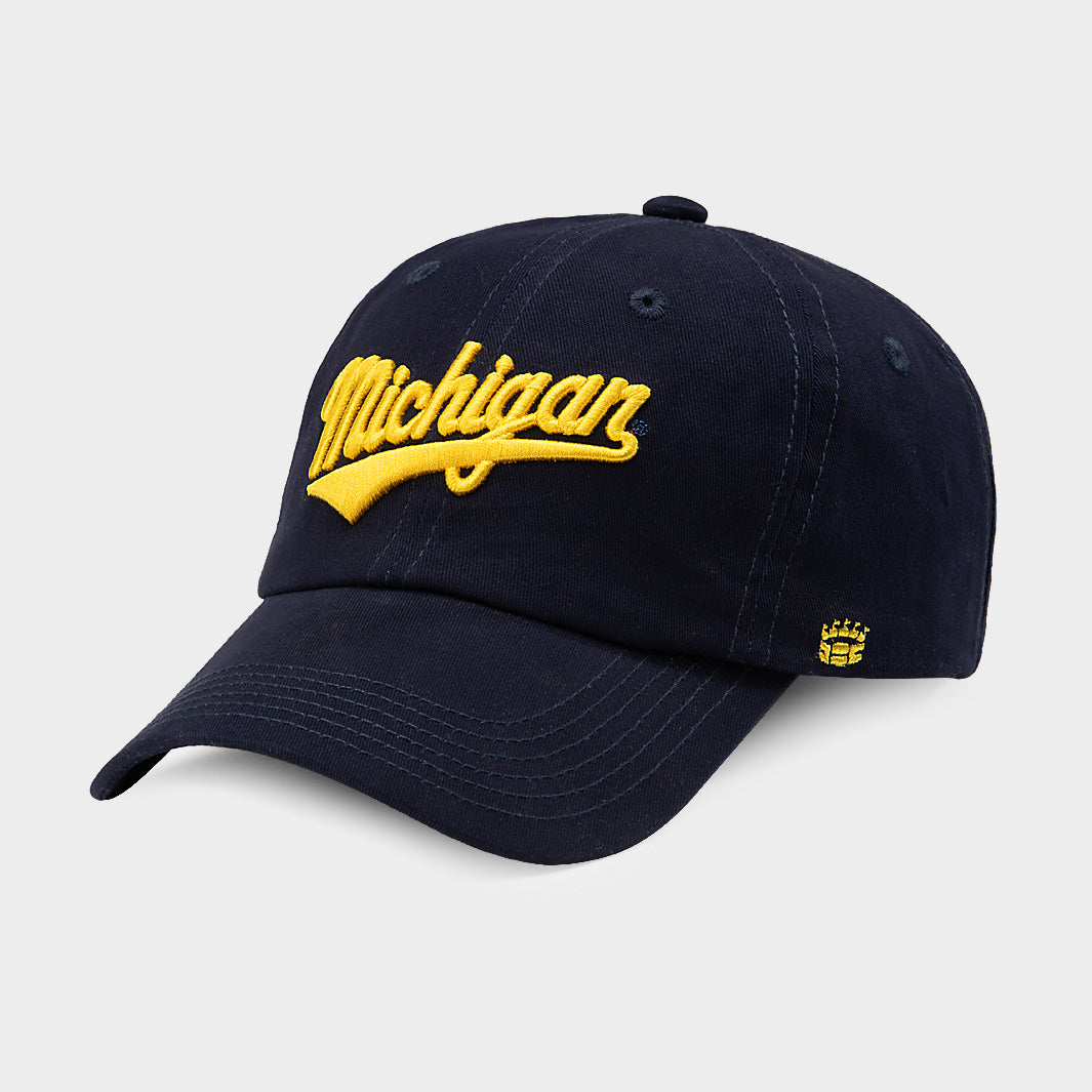 Show Your Wolverine Pride! Michigan Wolverines Script Dad Hat