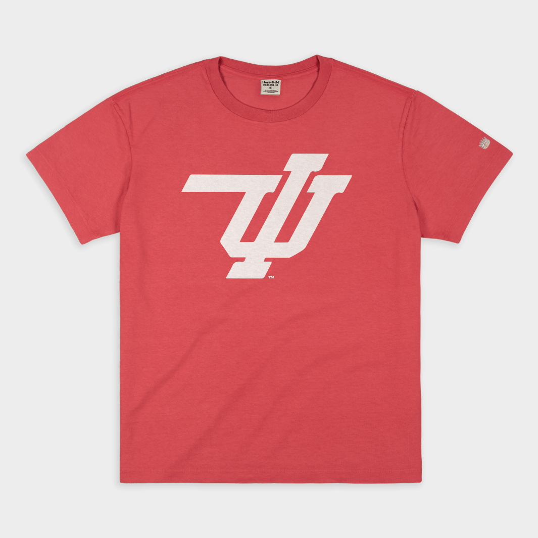 Vintage Heavyweight Tee with 1983 Flying IU Helmet Logo