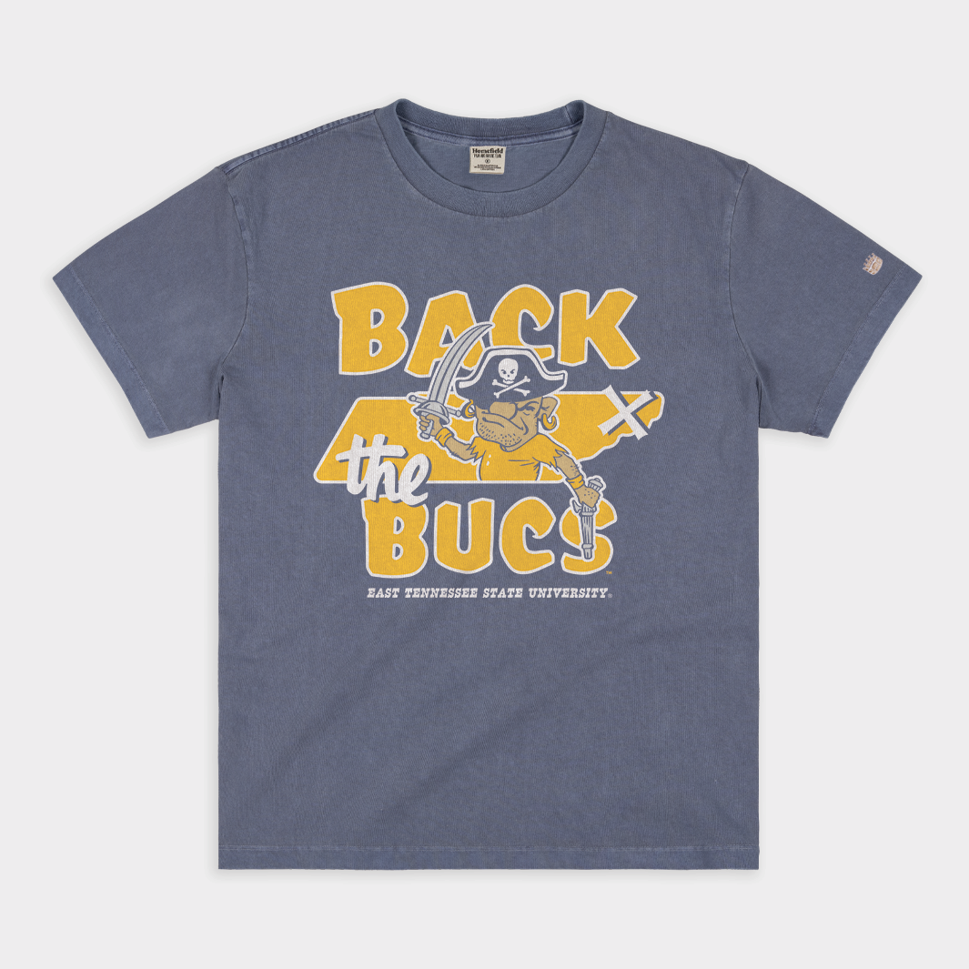 ETSU Back the Bucs Vintage Style Heavyweight Tee
