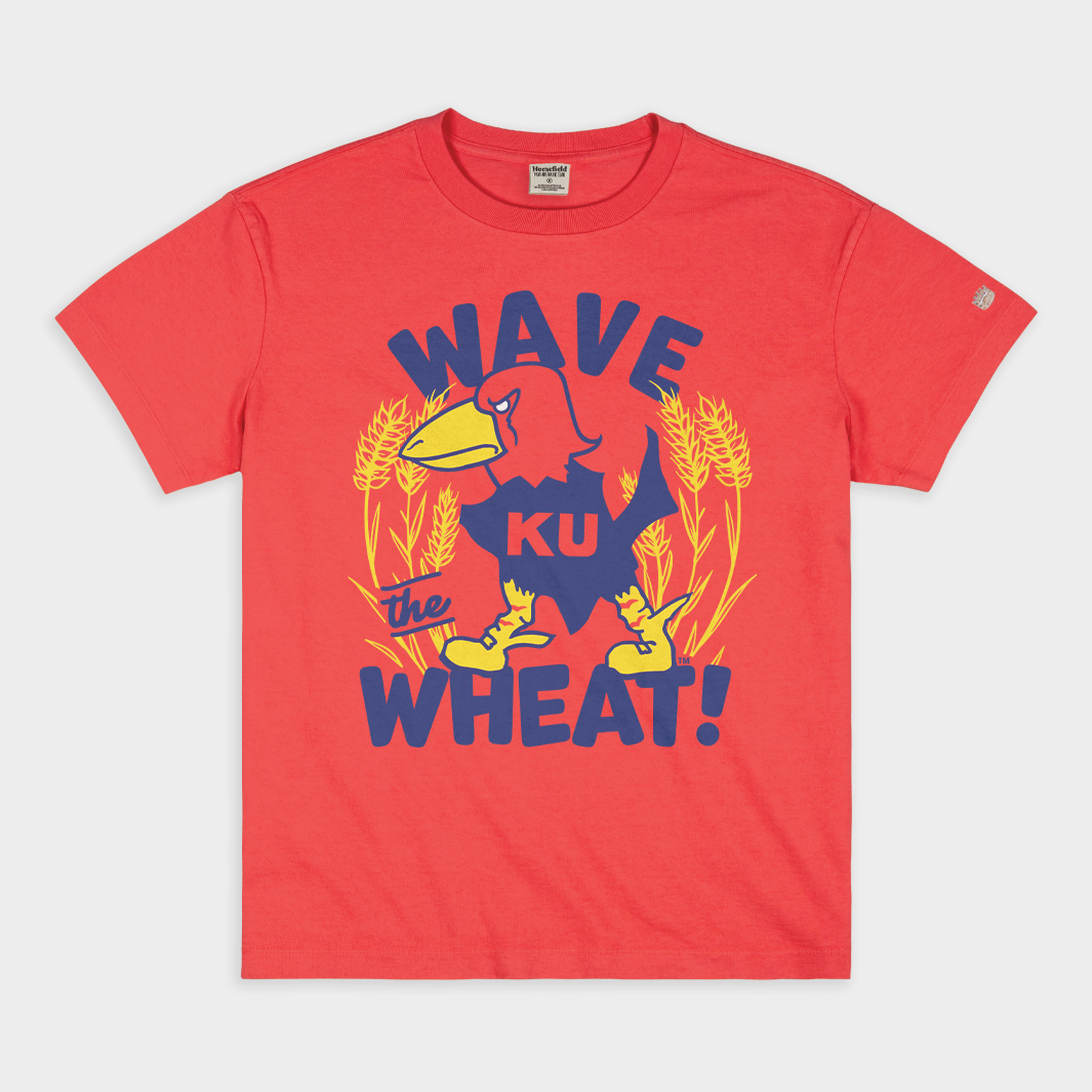 Show Your Jayhawks Pride: Wave the Wheat Kansas Vintage Tee