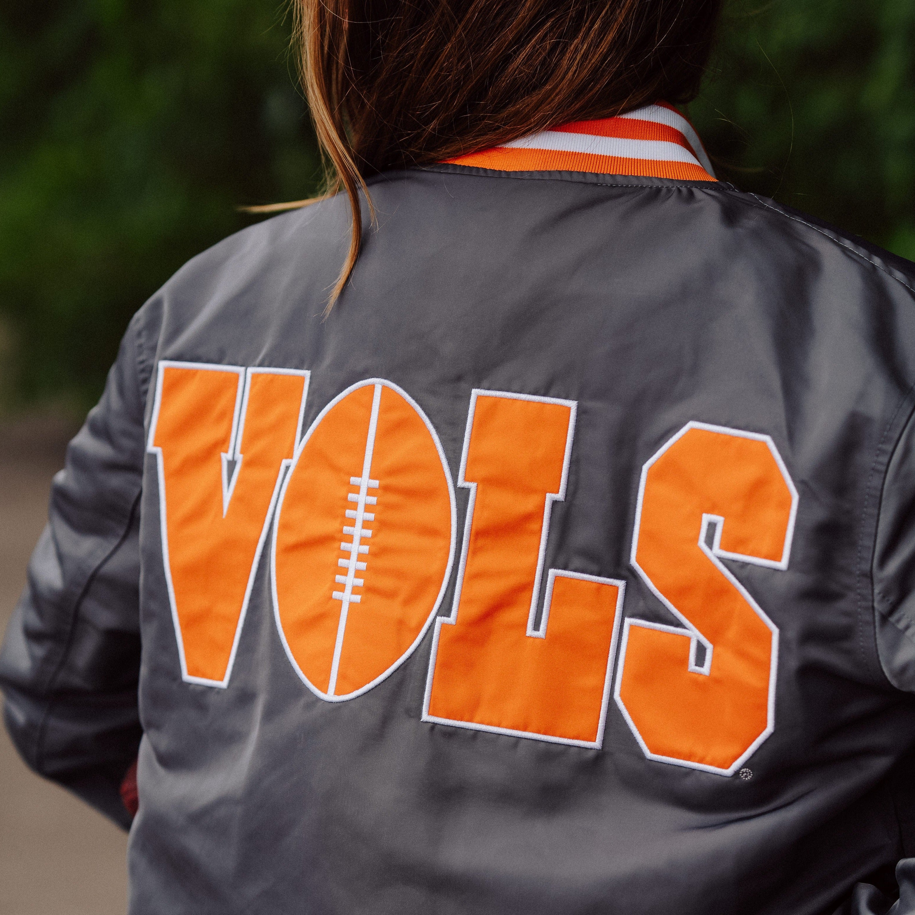 Show Your Pride with the Tennessee Volunteers Football Smokey Grey Bomber Jacket