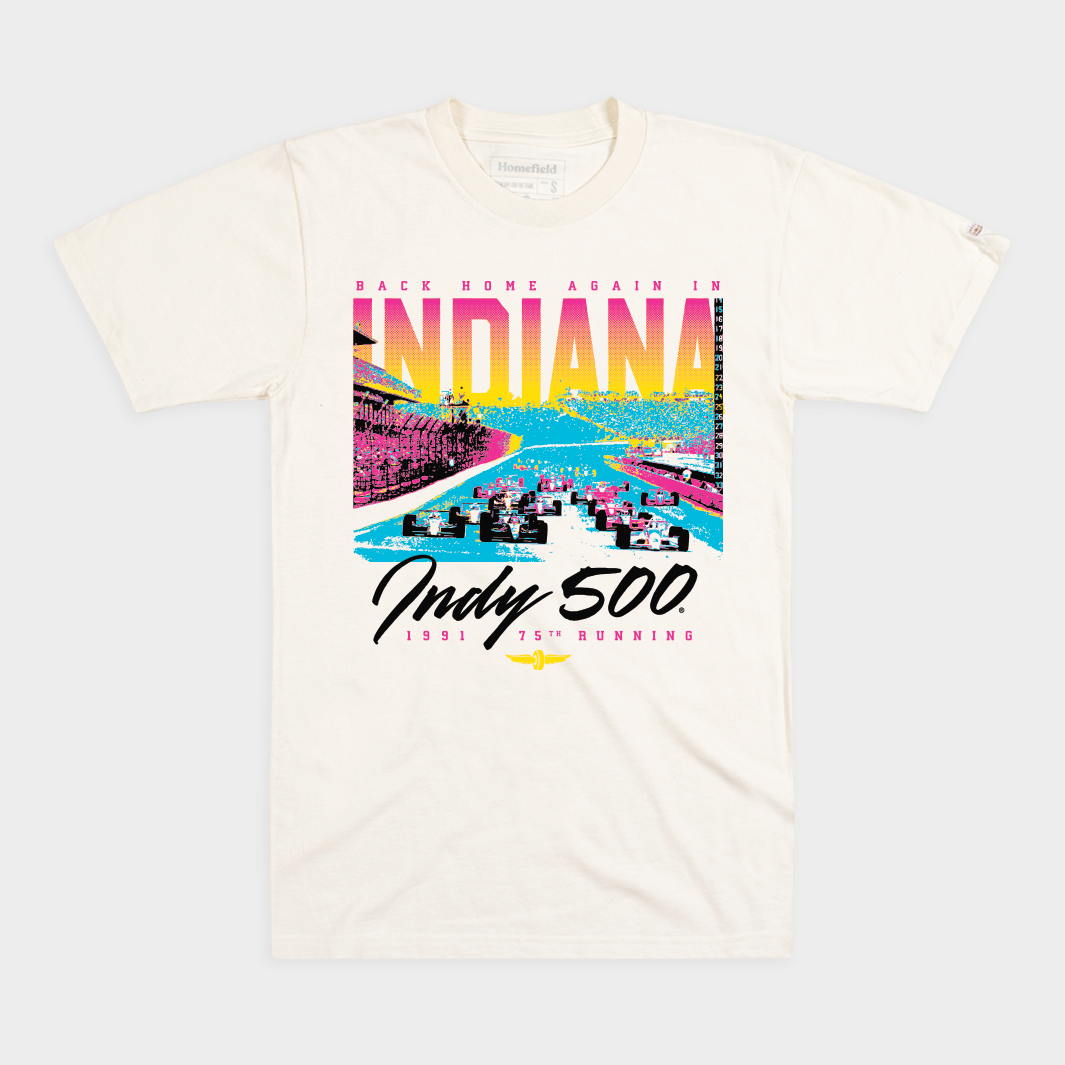 Celebrate Rick Mears' Win! 1991 Indianapolis 500 Back Home Again Tee