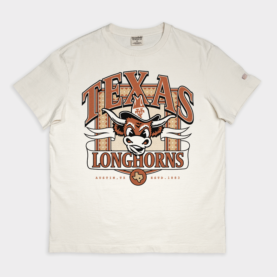 Texas Longhorns Vintage Retro Logo Heavyweight Tee - A Must-Have for Fans!