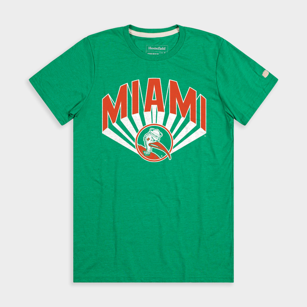 Iconic Vintage Miami Hurricanes Tee with Sebastian