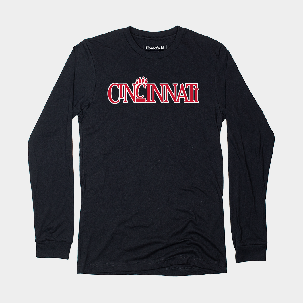 Cincinnati 90s Throwback: Iconic Wordmark Long Sleeve