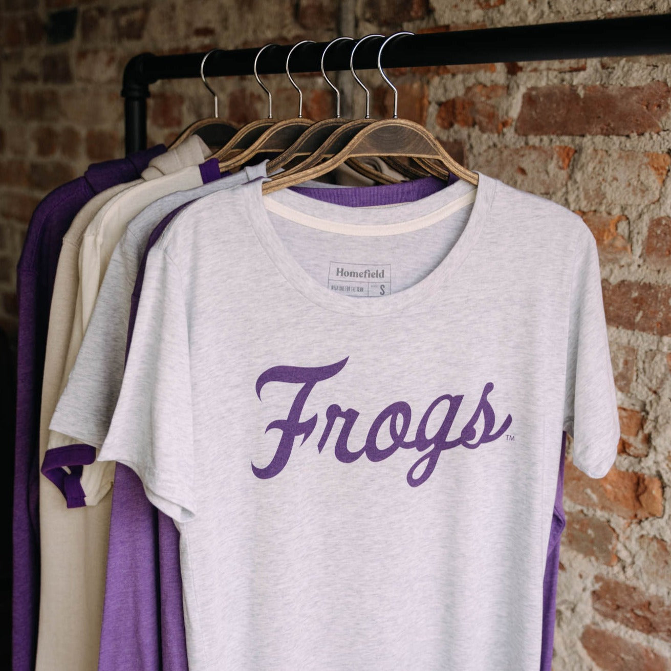 Show Your Love for TCU Frogs with the Baseball Script Women's Tee