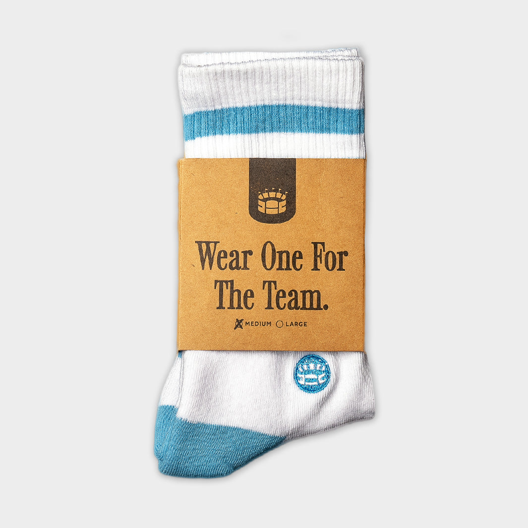 Sky Blue Crew Socks for Game Day - Core Collection