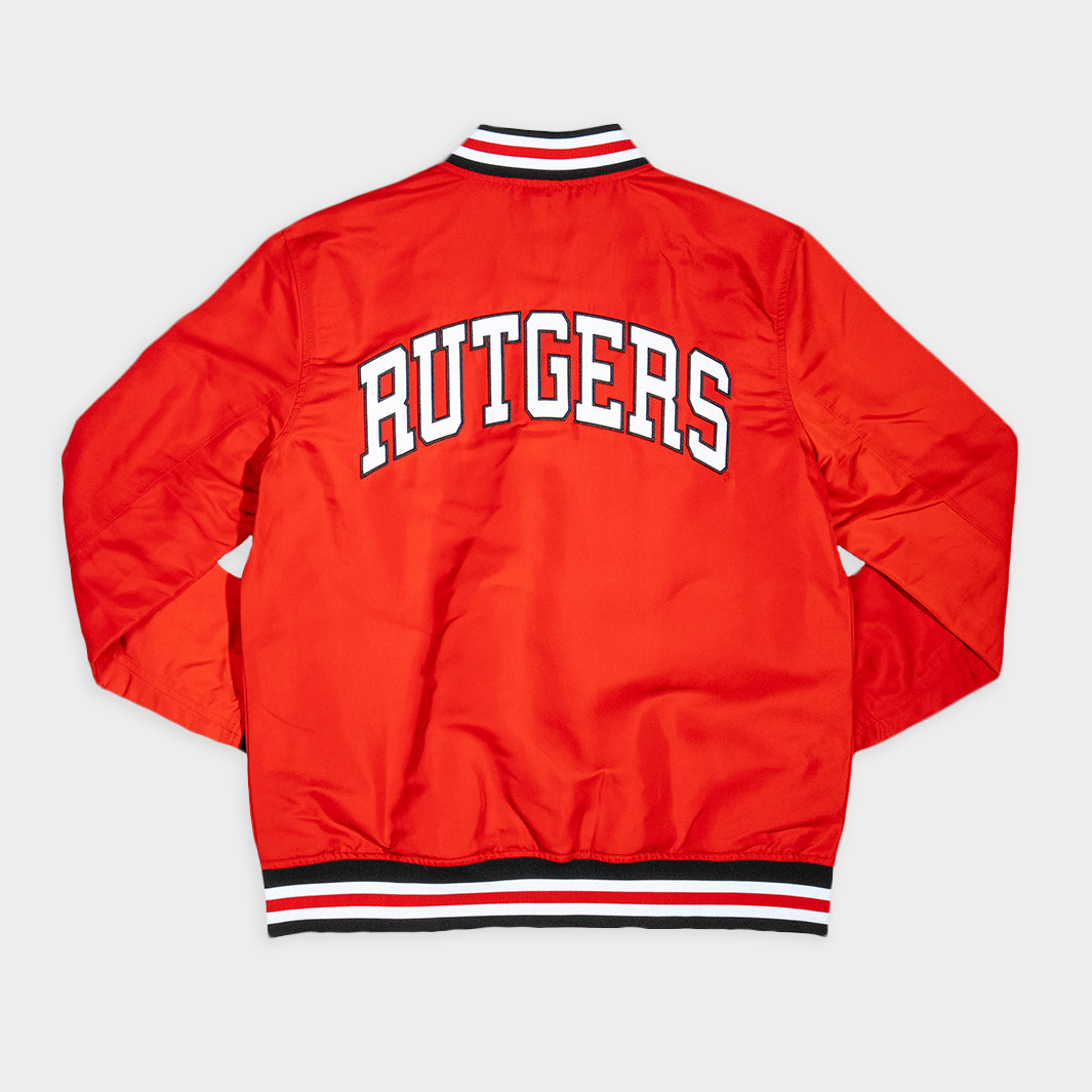 Vintage Rutgers Scarlet Knights Bomber Jacket with Retro Logo