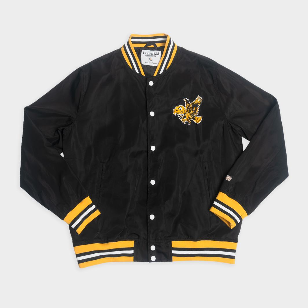 Show Your Iowa Pride with the Vintage Script Bomber Jacket