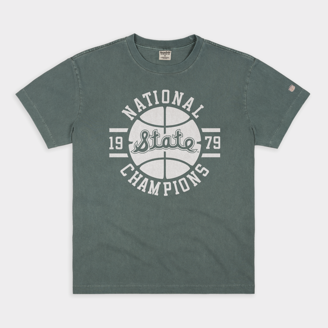 Relive the Glory! 1979 National Champions MSU Basketball Vintage Heavyweight Tee