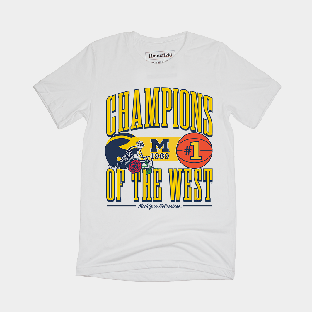 Celebrate Michigan's 1989 Football and Basketball Championship Glory with This Tee