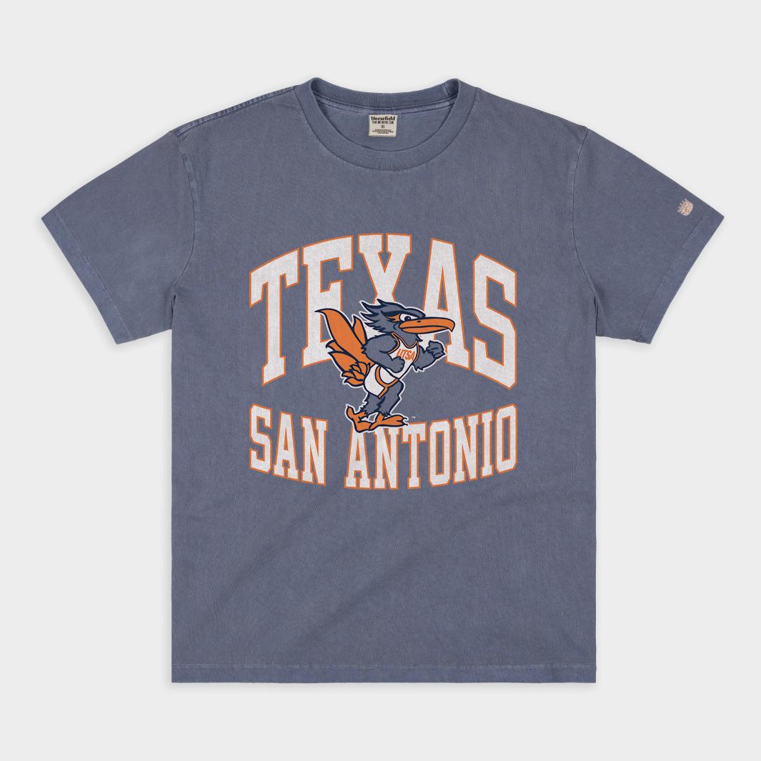 UT San Antonio Vintage Roadrunner Logo Heavyweight Tee - A Blast from the Past!
