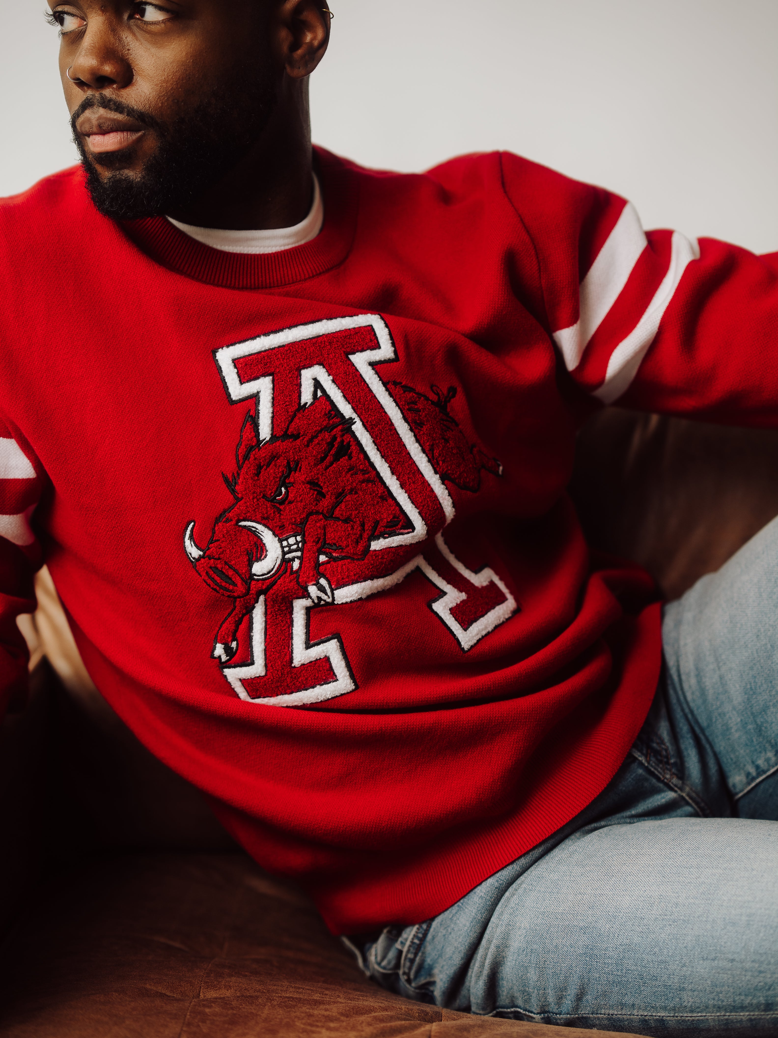 Arkansas Vintage Logo Knit Sweater - A Timeless Tribute to Championship Glory