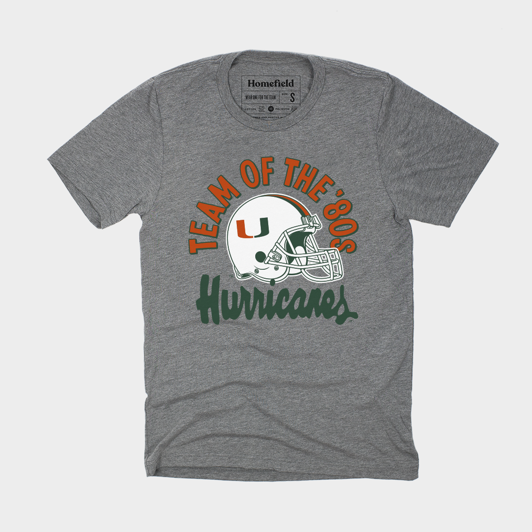 80s Miami Retro Football Tee - Team Spirit