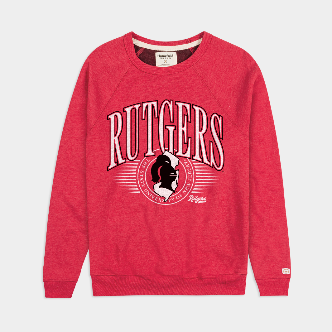 Rutgers Scarlet Knights Vintage-Inspired Retro Seal Crewneck