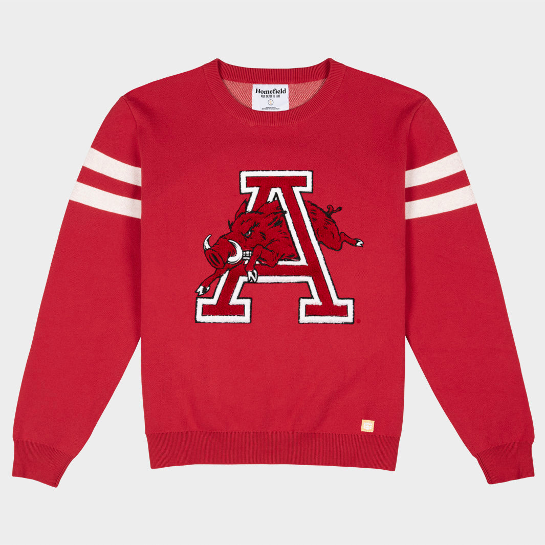 Arkansas Vintage Logo Knit Sweater - A Timeless Tribute to Championship Glory